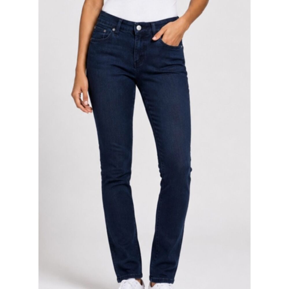 prAna Kayla High Rise Jeans Indie Blue Wash Regular Organic Cotton Stretch